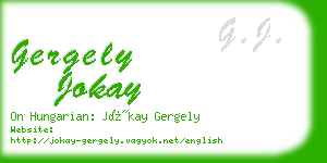 gergely jokay business card